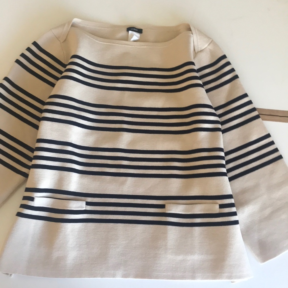 J.Crew Striped Boatneck Sweater